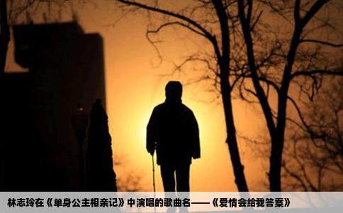 林志玲在《单身公主相亲记》中演唱的歌曲名——《爱情会给我答案》